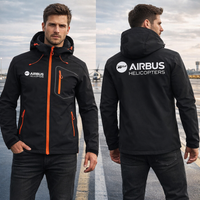 Thumbnail for AIRBUS HELICOPTER WATERPROOF WINDPROOF SOFTSHELL HOODED JACKET