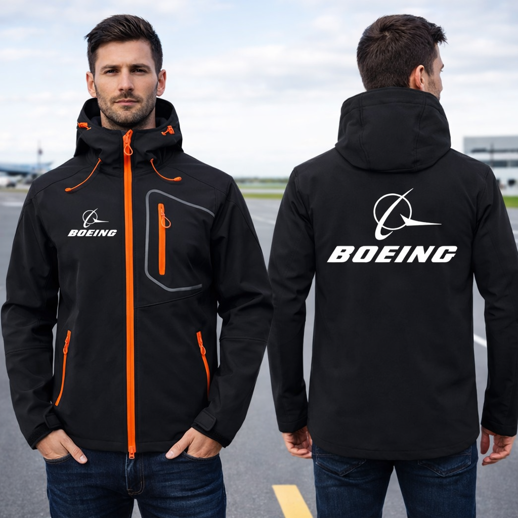 BOEING WATERPROOF WINDPROOF SOFTSHELL HOODED JACKET