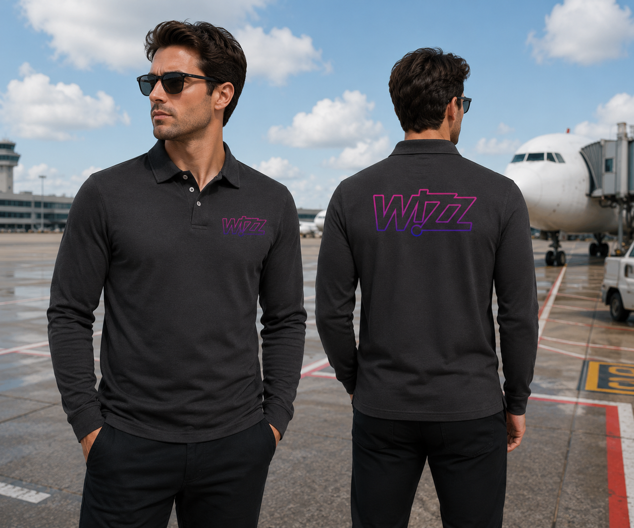 WIZZ AIR LONG SLEEVE  POLO