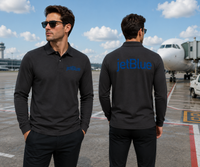 Thumbnail for JET BLUE LONG SLEEVE  POLO
