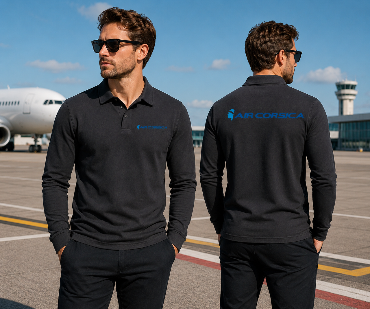 AIR CORSICA LONG SLEEVE  POLO