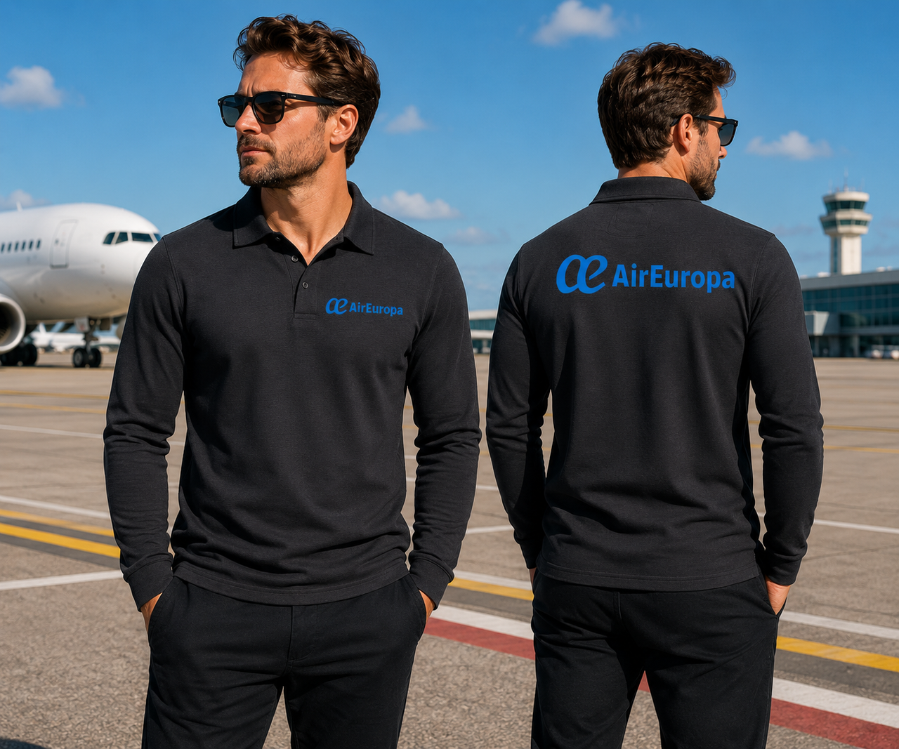 AIR EUROPA  LONG SLEEVE  POLO