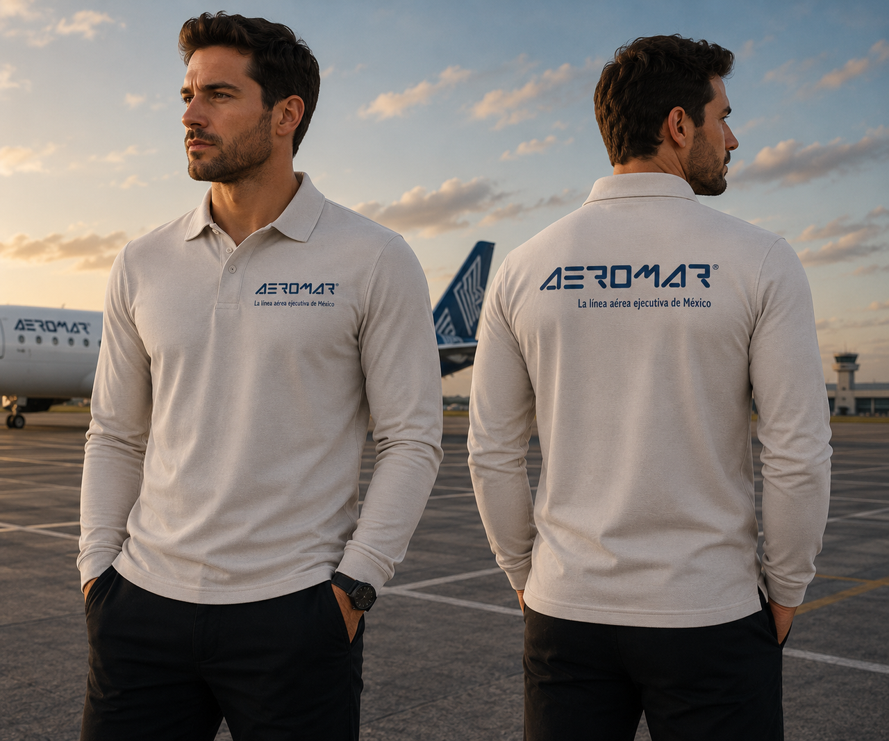 AEROMAR LONG SLEEVE  POLO