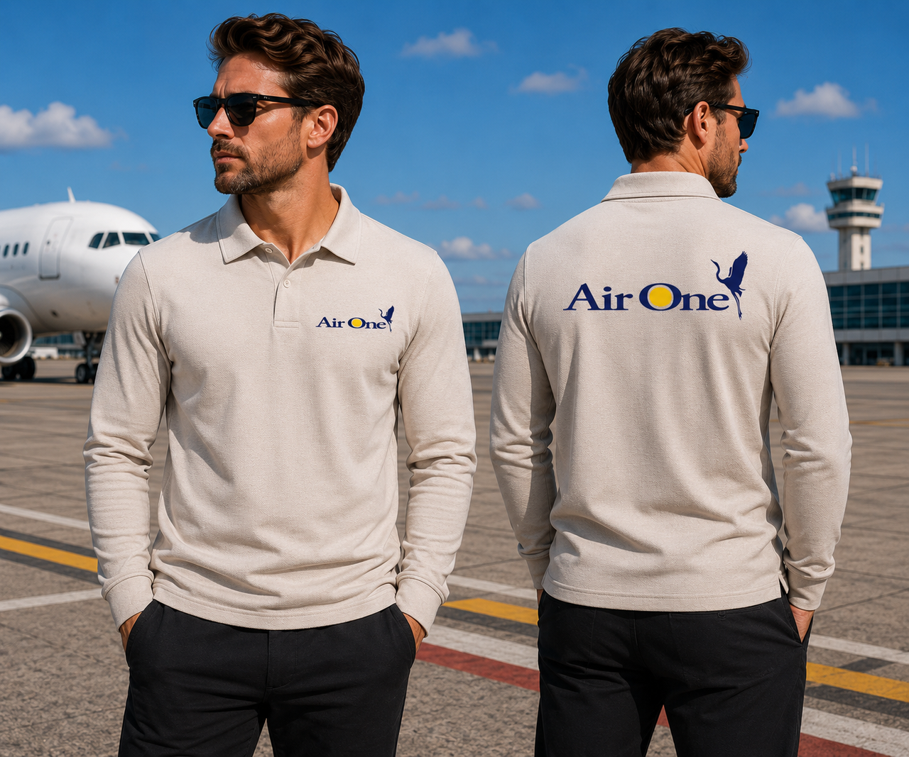 AIR ONE  LONG SLEEVE  POLO