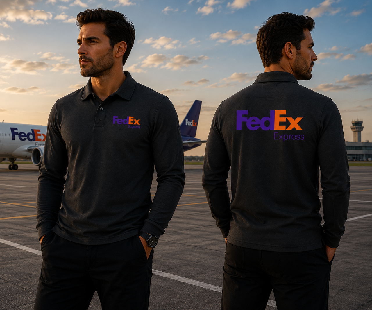 FEDEX LONG SLEEVE  POLO