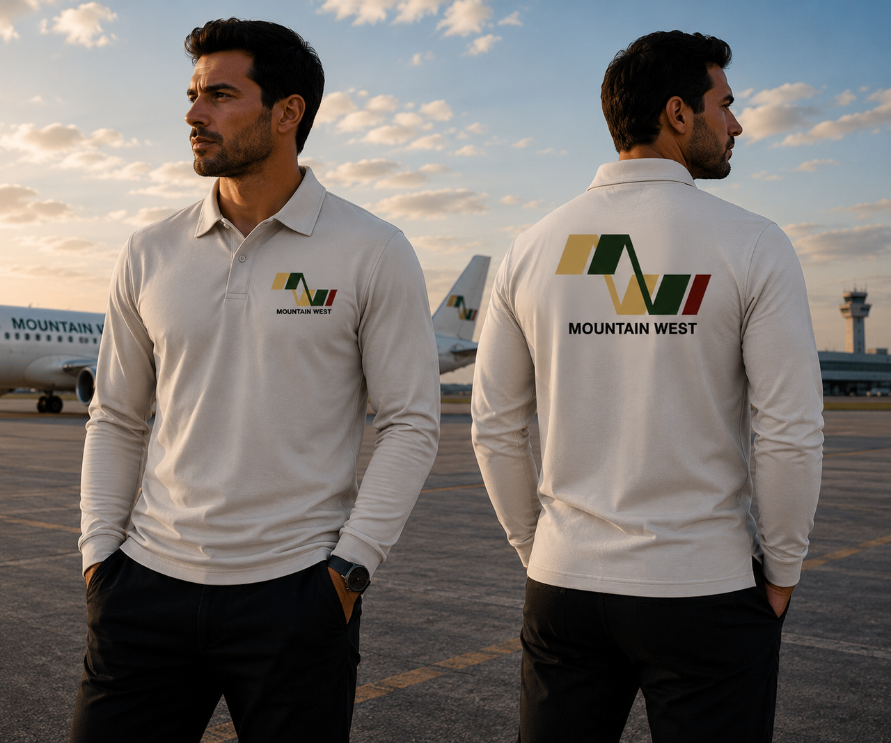 MOUNTAI  WEST LONG SLEEVE  POLO