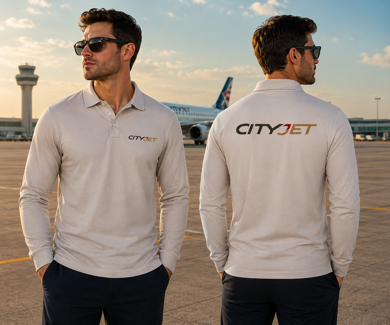 CITY JET AIR LONG SLEEVE  POLO