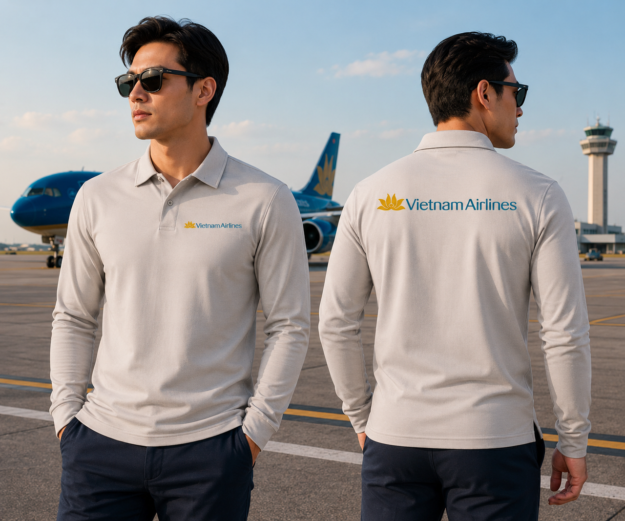VIETNAM AIRLINES LONG SLEEVE  POLO