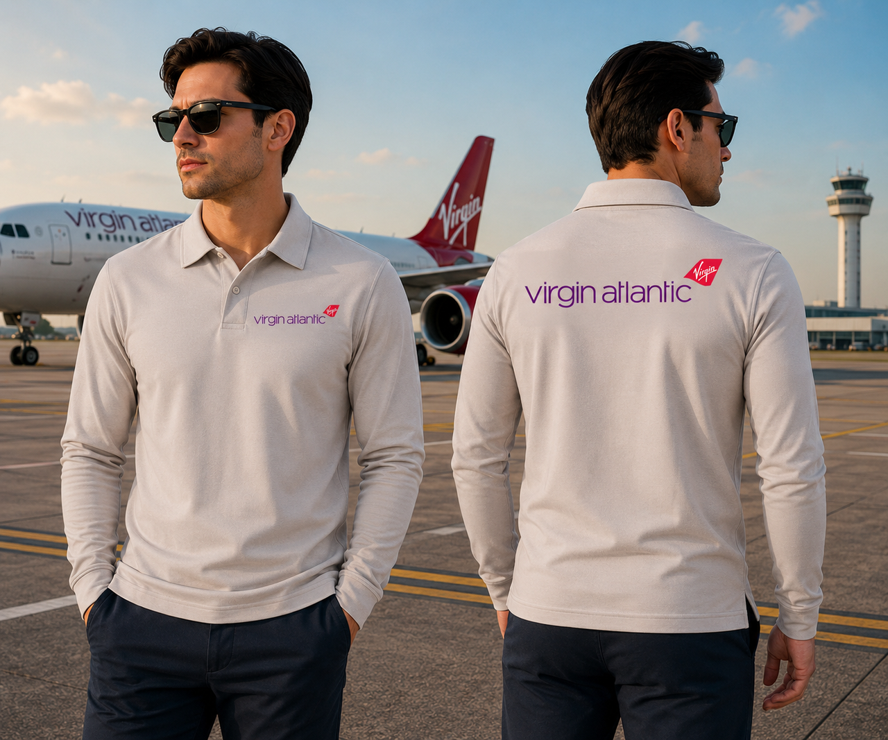 AIR VIRGIN ATLANTIC LONG SLEEVE  POLO