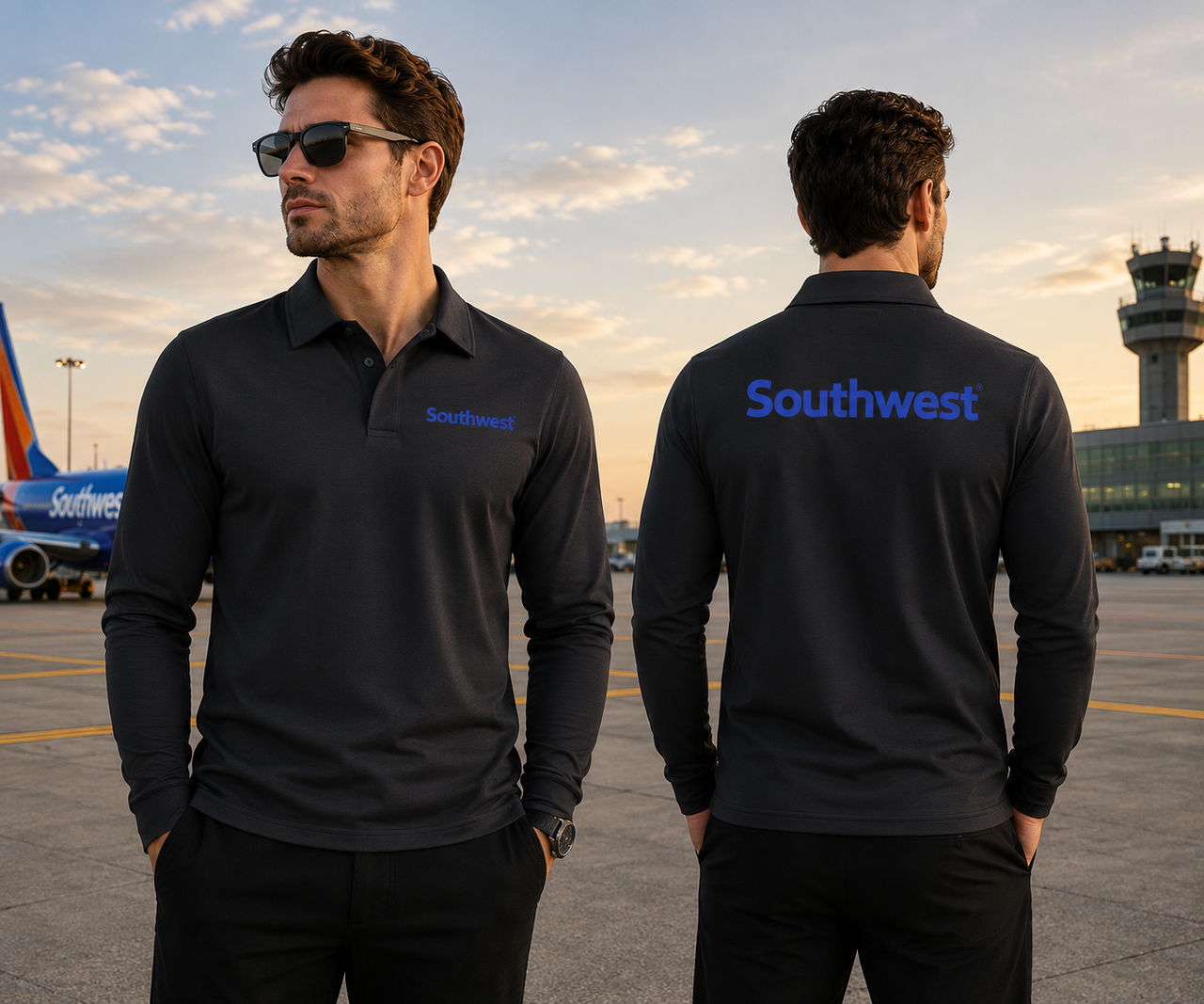 AIR SOUTHWEST  LONG SLEEVE  POLO