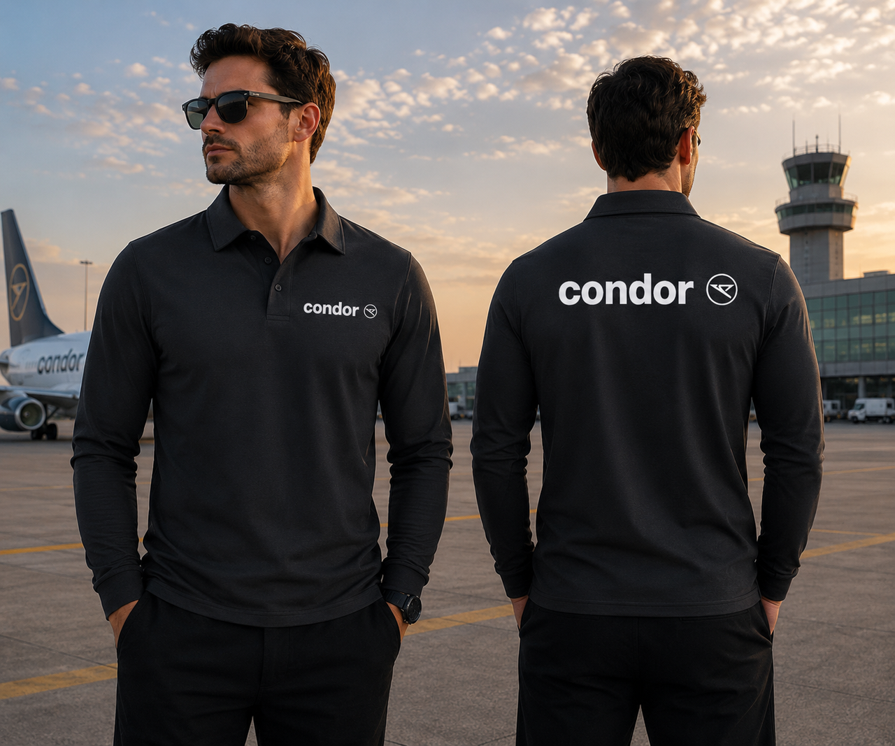 CONDOR AIRLINES LONG SLEEVE  POLO