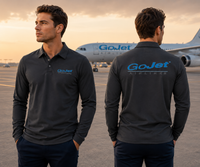 Thumbnail for GO JET AIRLINES LONG SLEEVE  POLO