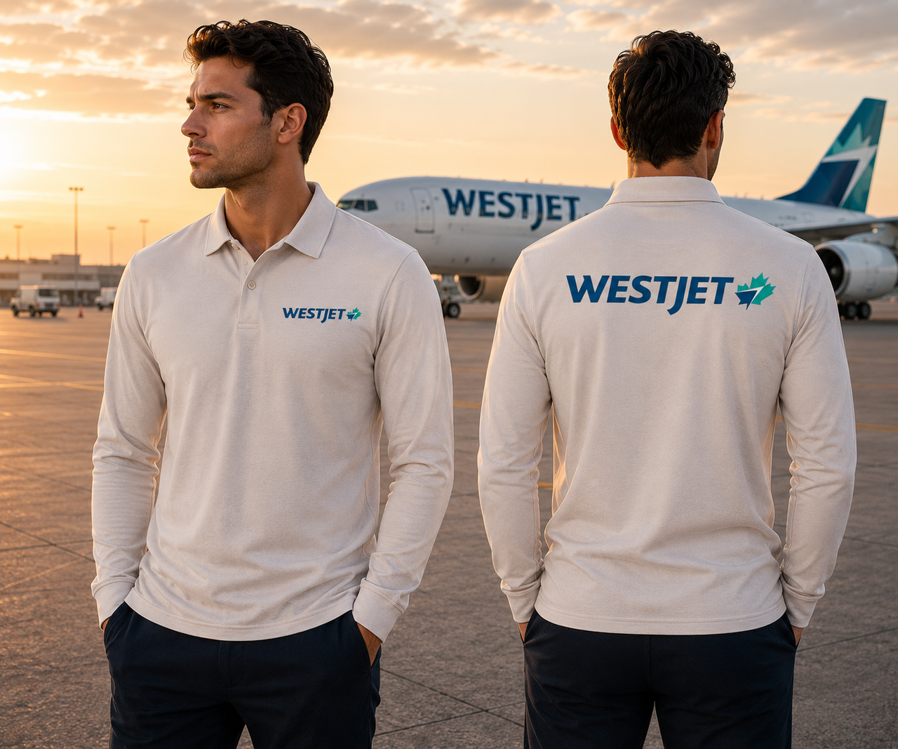 WESTJET LONG SLEEVE  POLO