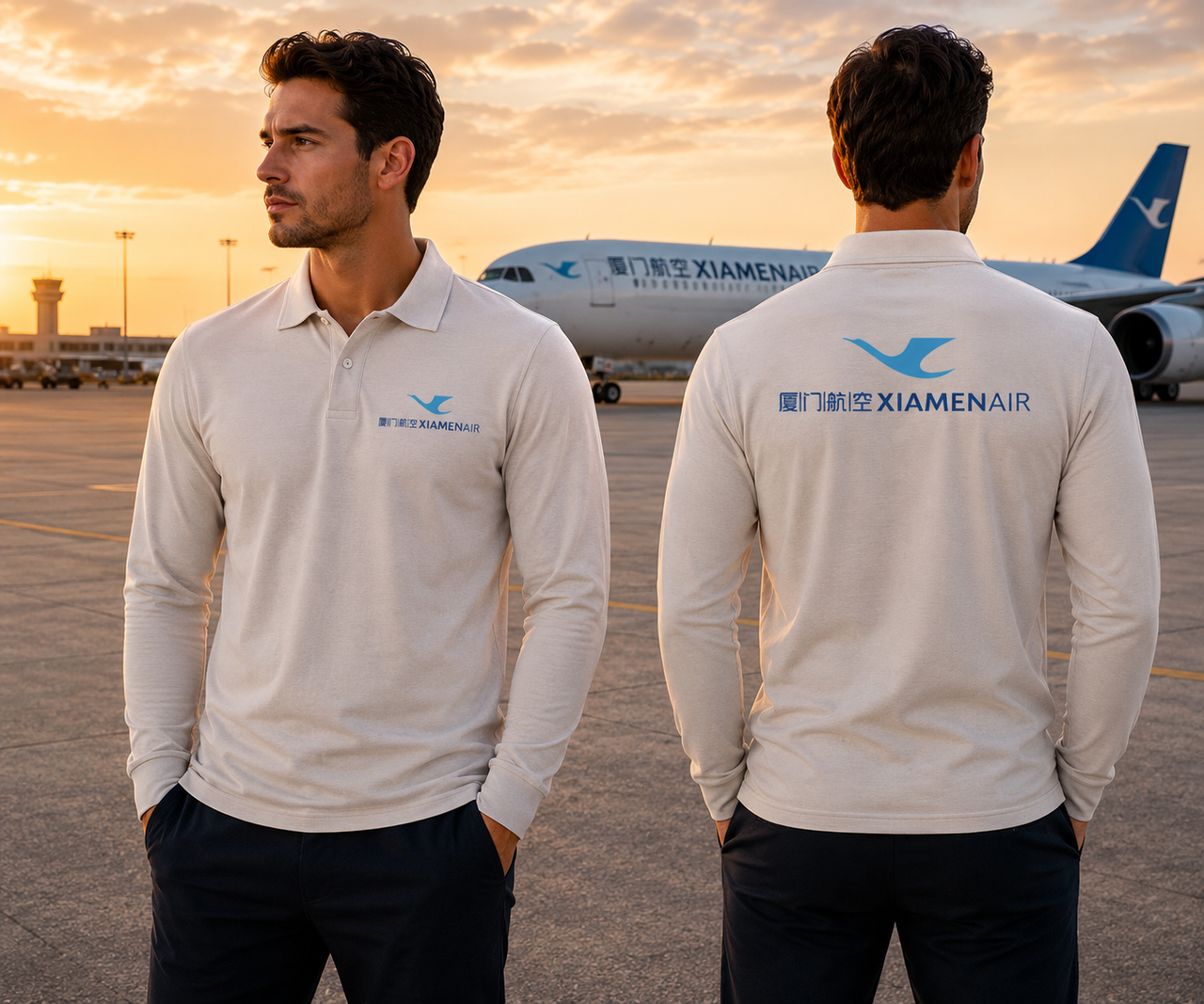 XIAMEN AIR LONG SLEEVE  POLO