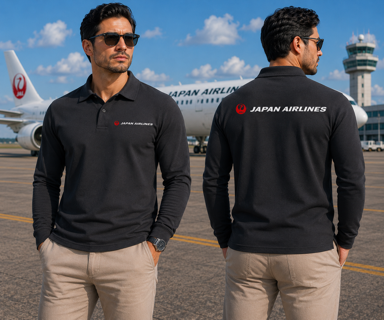 JAPAN AIRLINES LONG SLEEVE POLO
