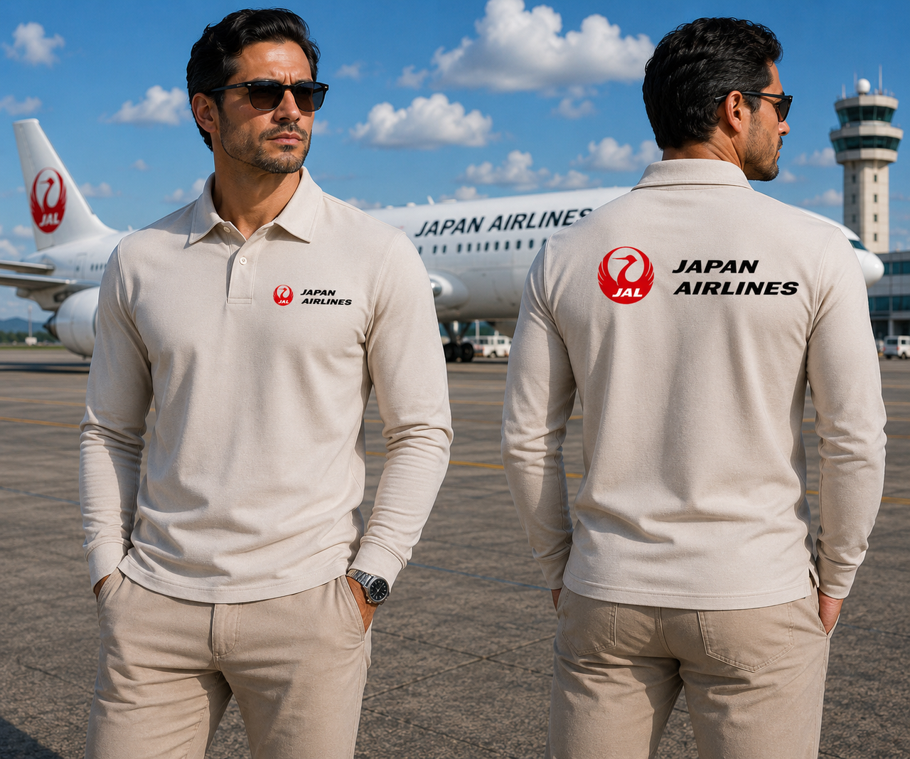 JAPAN AIRLINES LONG SLEEVE  POLO 1