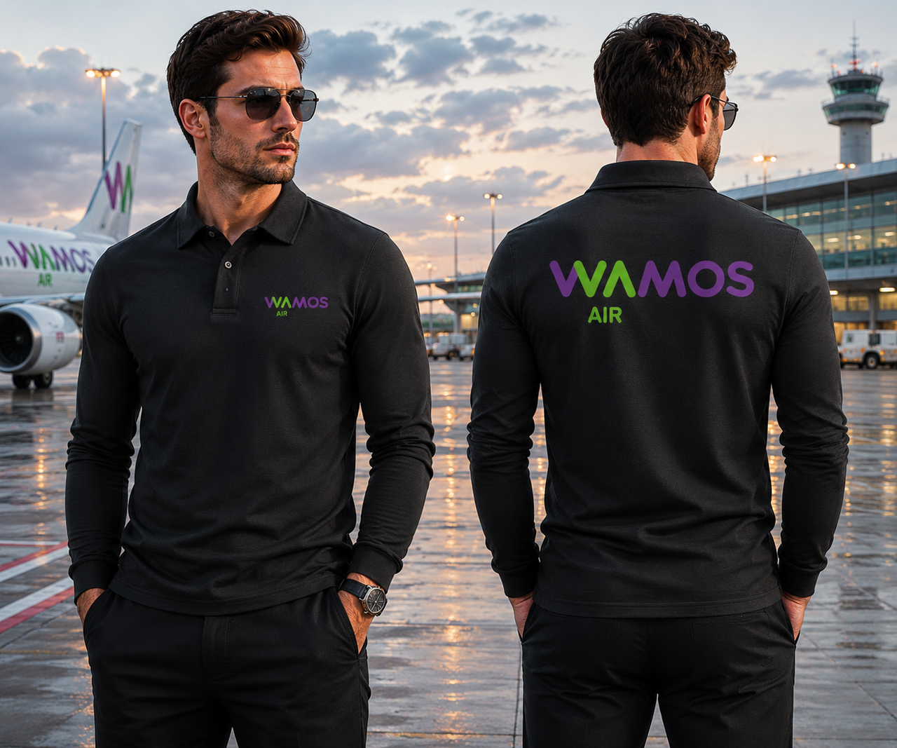 WAMOS AIR  LONG SLEEVE  POLO