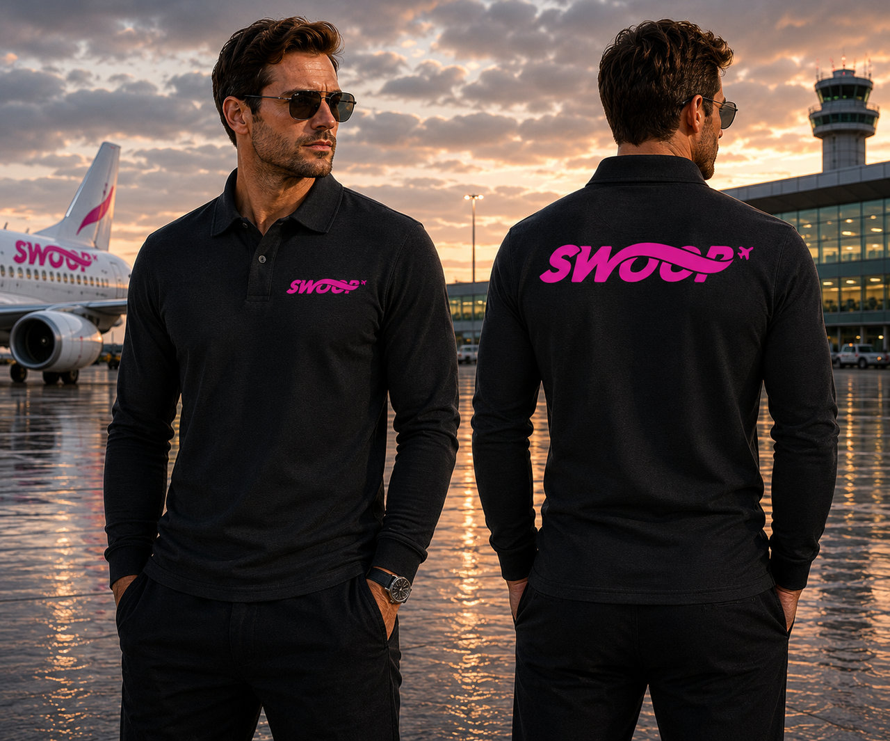 SWOOP LONG SLEEVE POLO