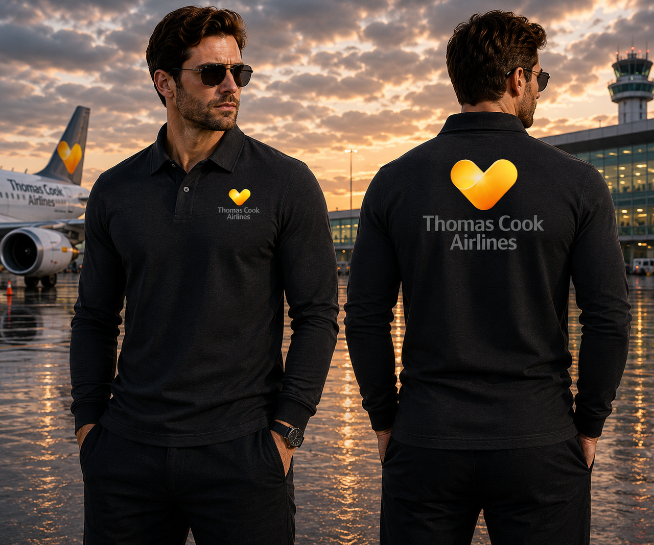 THOMAS AIRLINES LONG SLEEVE  POLO