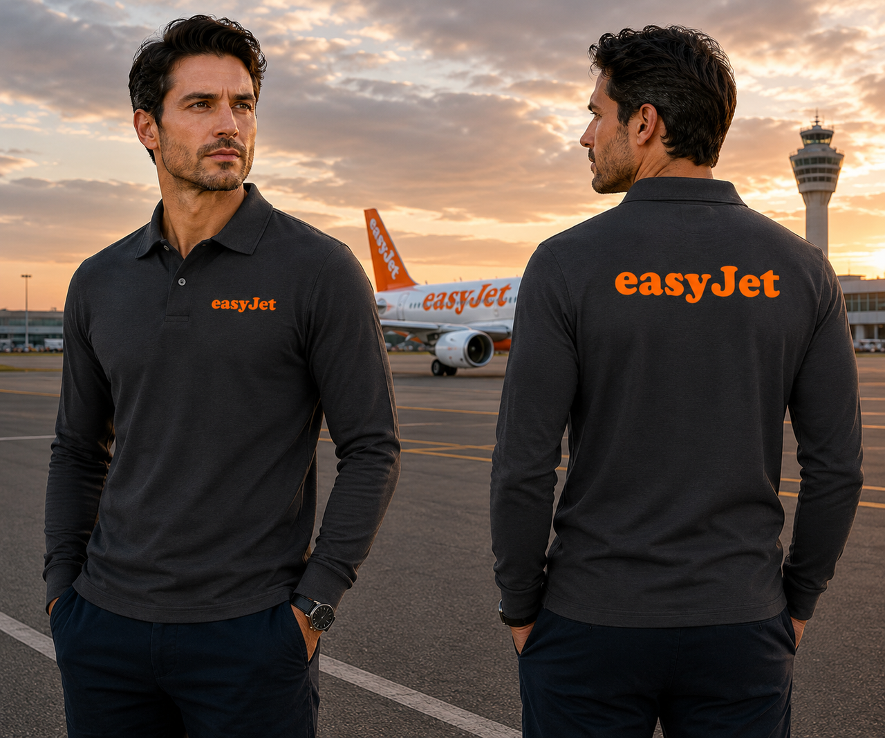 EASYJET  LONG SLEEVE  POLO