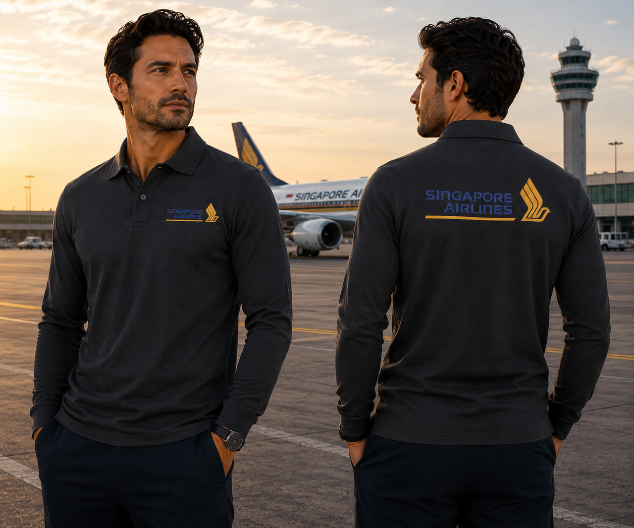 SINGAPORE  LONG SLEEVE  POLO