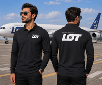 Thumbnail for LOT AIRLINES LONG SLEEVE  POLO