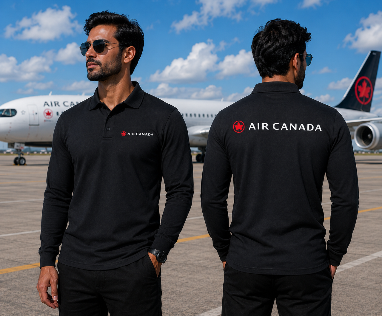 CANADA AIRLINES LONG SLEEVE  POLO