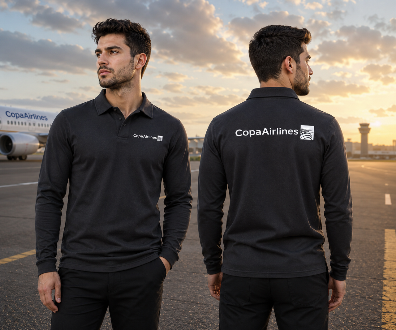 COPA AIRLINES LONG SLEEVE  POLO