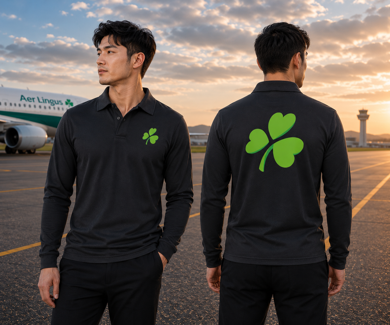 AIRLINES LONG SLEEVE  POLO