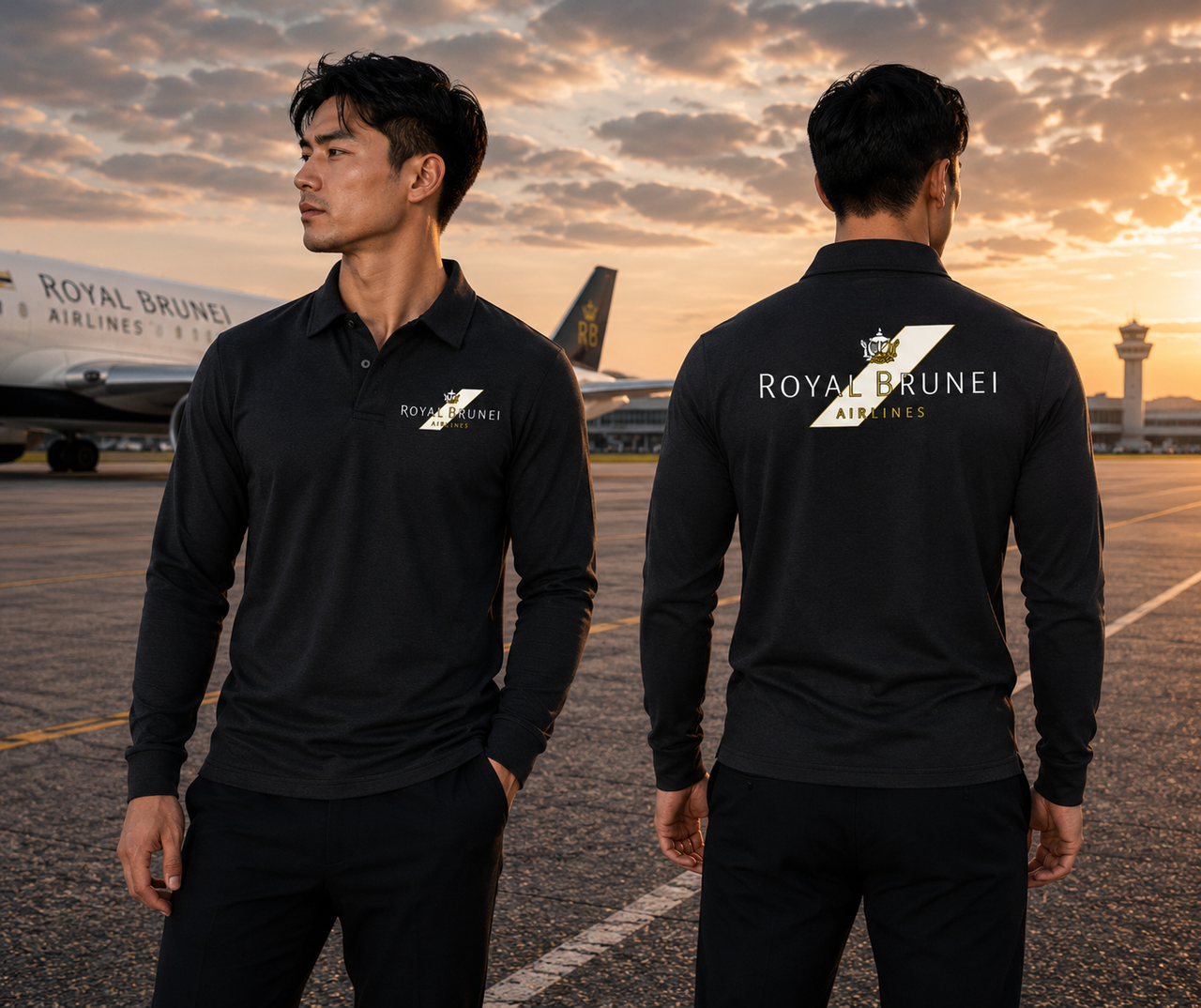 ROYEL BRUNEI AIRLINES LONG SLEEVE  POLO