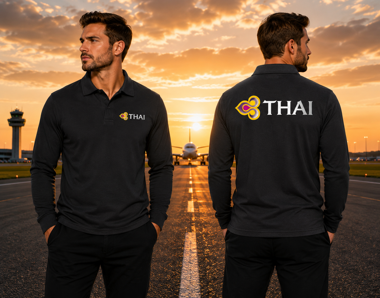 THAI AIRLINES LONG SLEEVE  POLO