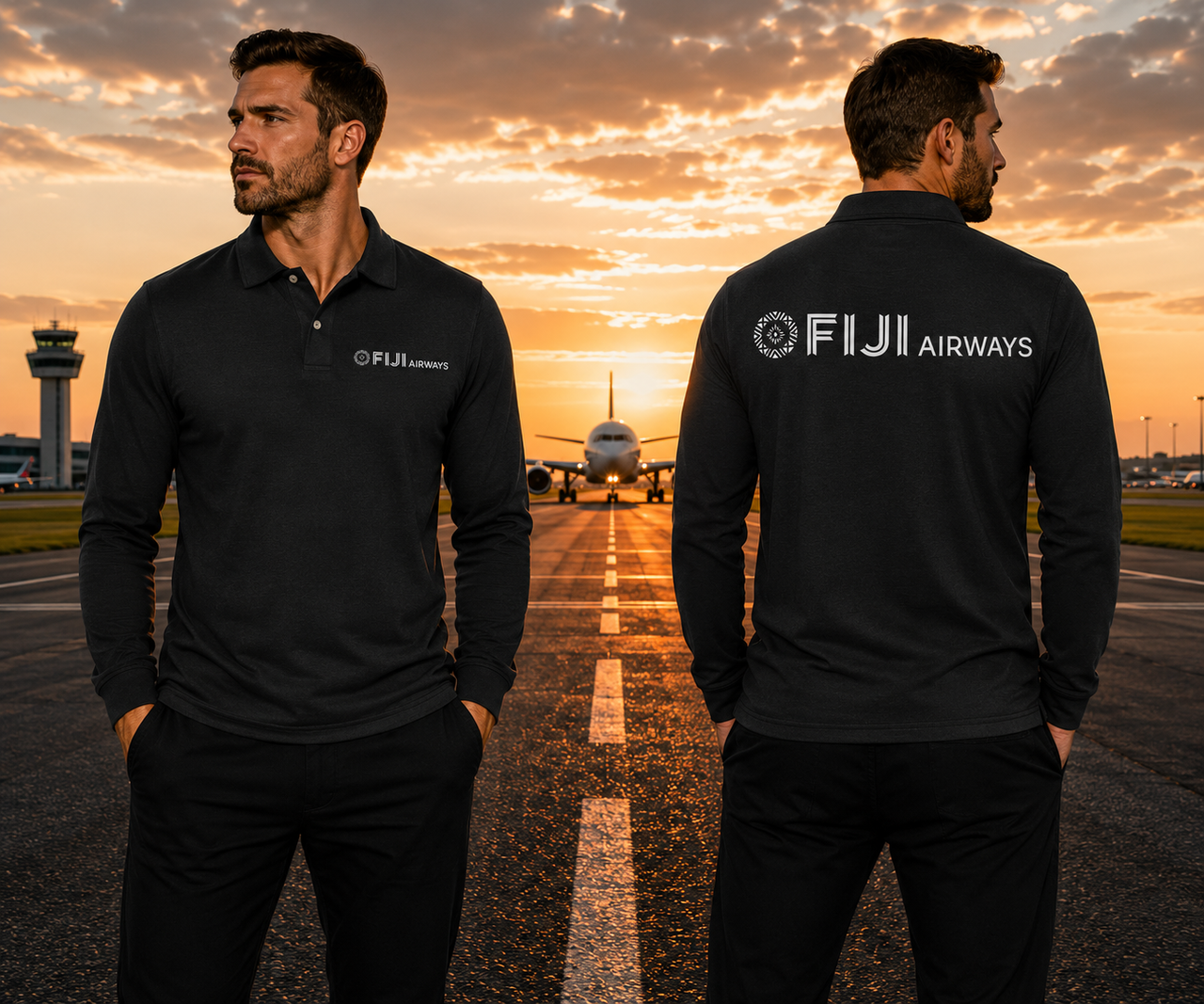 FIJI AIRWAYS LONG SLEEVE  POLO