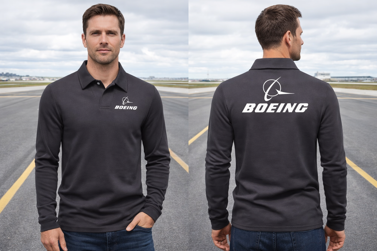 BOEING LOGO LONG SLEEVE  POLO