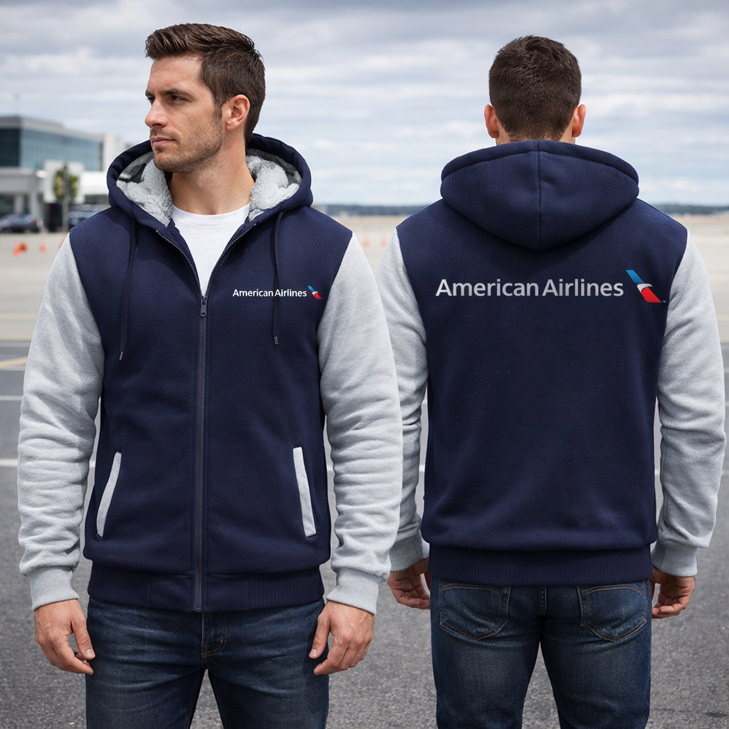 AMERICAN AIRLINES  JACKETS FLEECE SWEATSHIRT 1