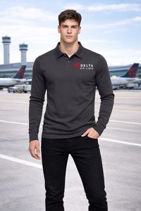 Thumbnail for AIR DELTA AIRLINES LONG SLEEVE  POLO