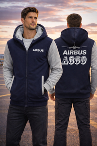 Thumbnail for AIRBUS A350 WINTER THICK ZIP SWEATSHIRTS