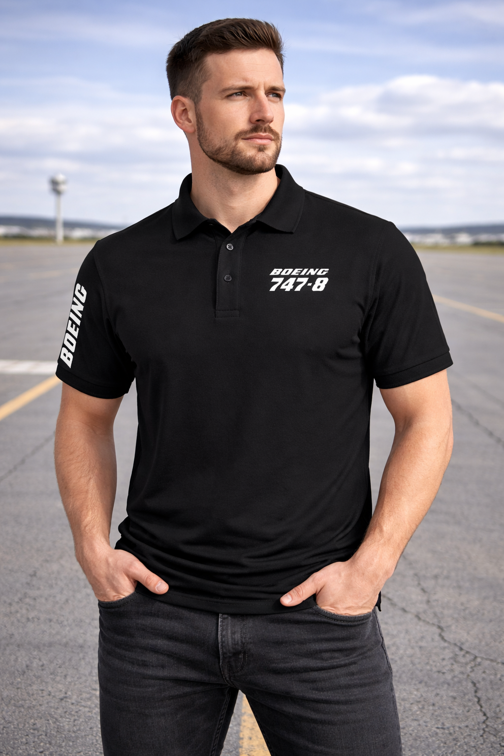BOEING 747 POLO T-SHIRT