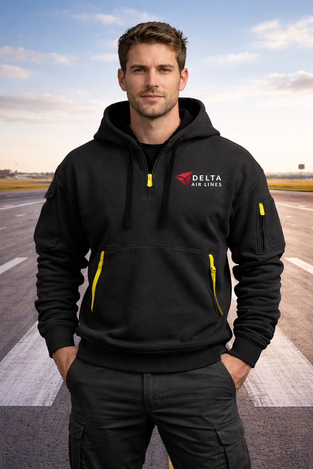DELTA AIRLINE HOODED JACKET PULLOVER