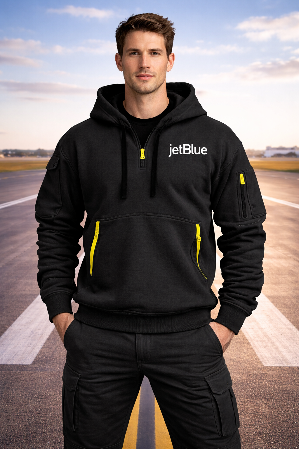 JETBLUE AIRLINE HOODED JACKET PULLOVER