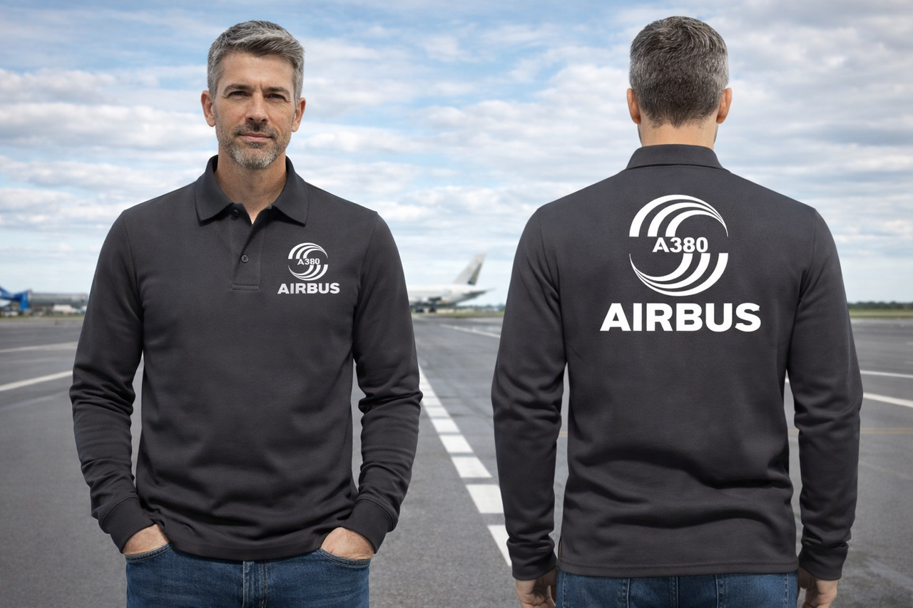 AIRBUS A380 LONG SLEEVE  POLO