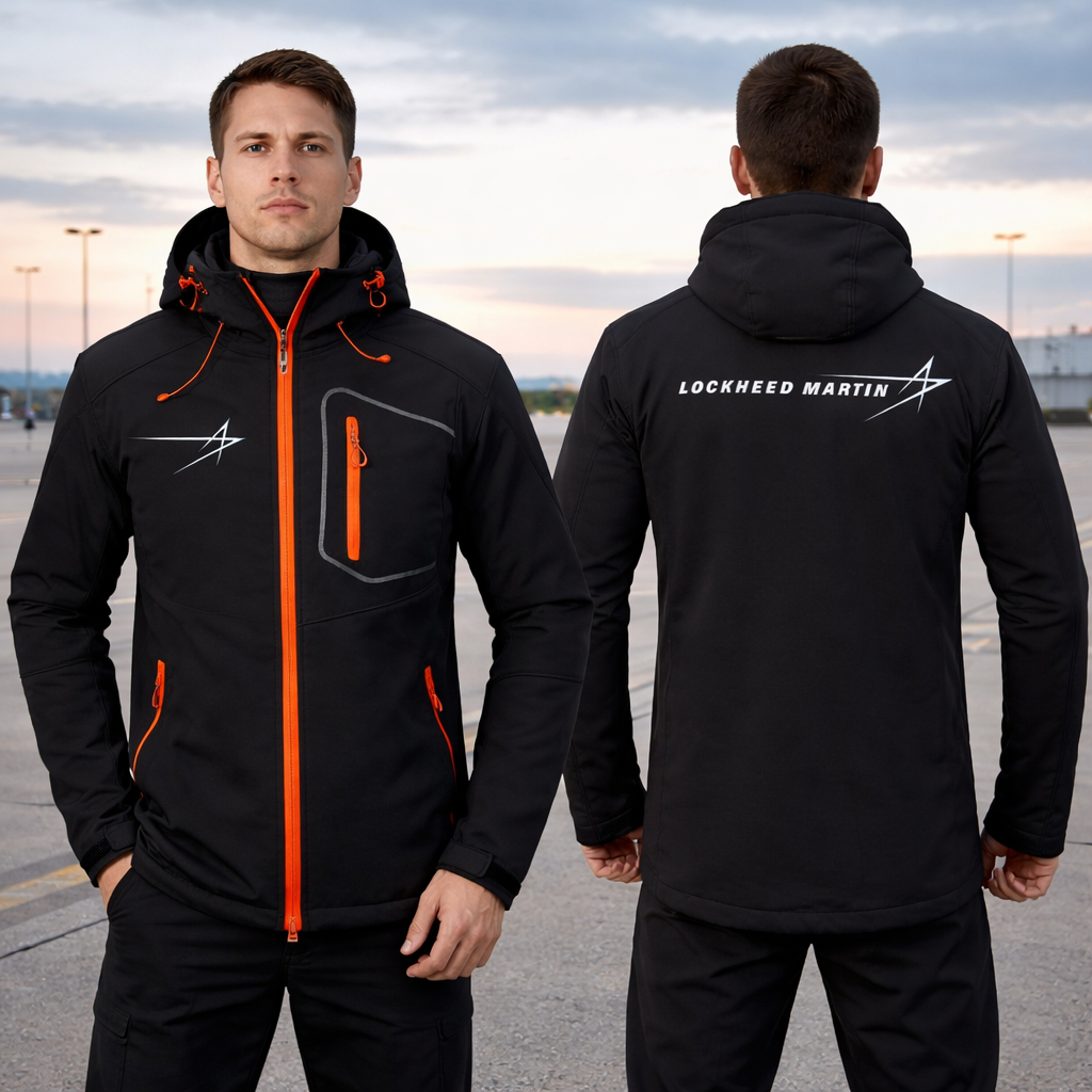 LOCK... MARTIN LOGO HODIE WATERPROOF WINDPROOF SOFTSHELL HOODED JACKET