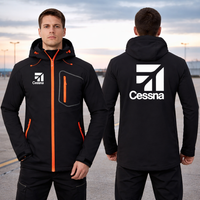 Thumbnail for CESSNA LOGO DESIGN-FLEECE WATERPROOF WINDPROOF SOFTSHELL HOODED JACKET