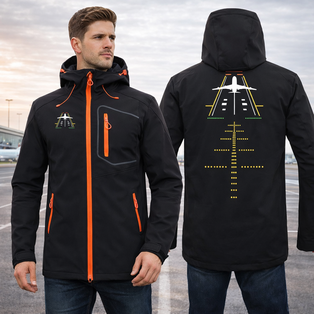 RUNWAY LIGHT WATERPROOF WINDPROOF SOFTSHELL HOODED JACKET