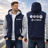 Thumbnail for AIRBUS FAMILY WINTER THICK ZIP SWEATSHIRTS