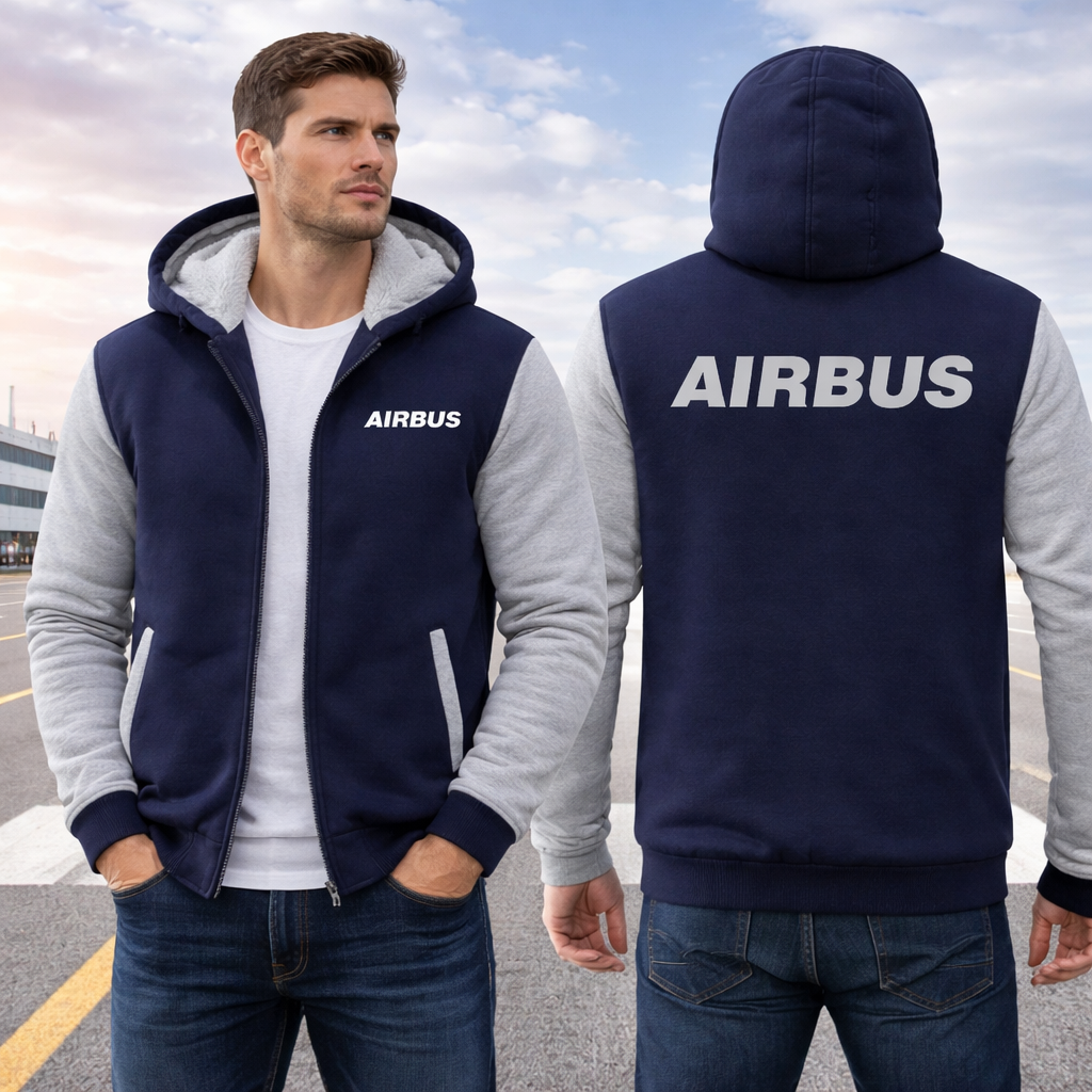 AIRBUS WINTER THICK ZIP SWEATSHIRTS