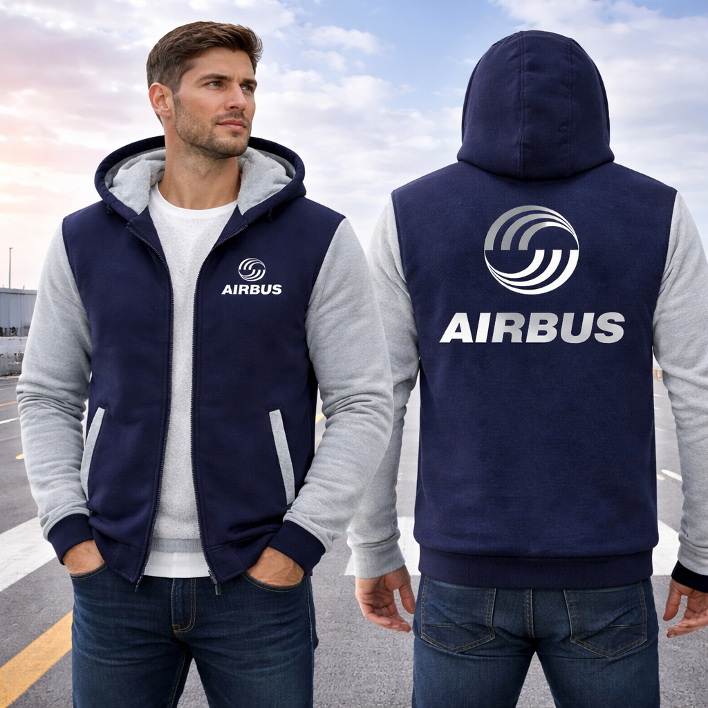 AIRBUS WINTER THICK ZIP SWEATSHIRTS