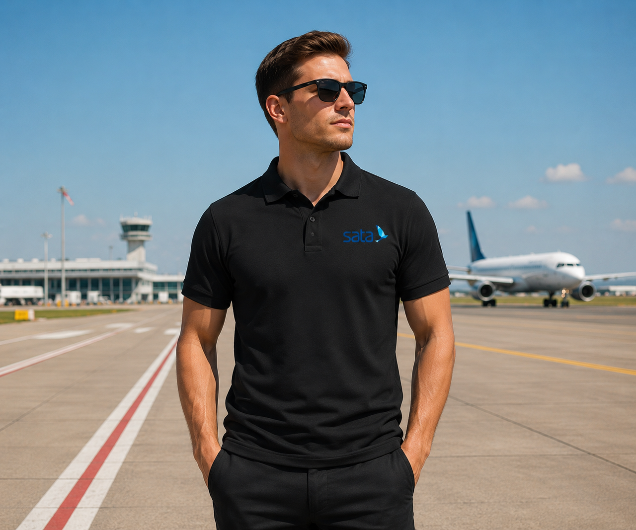 SATA AIRLINES POLO T-SHIRT