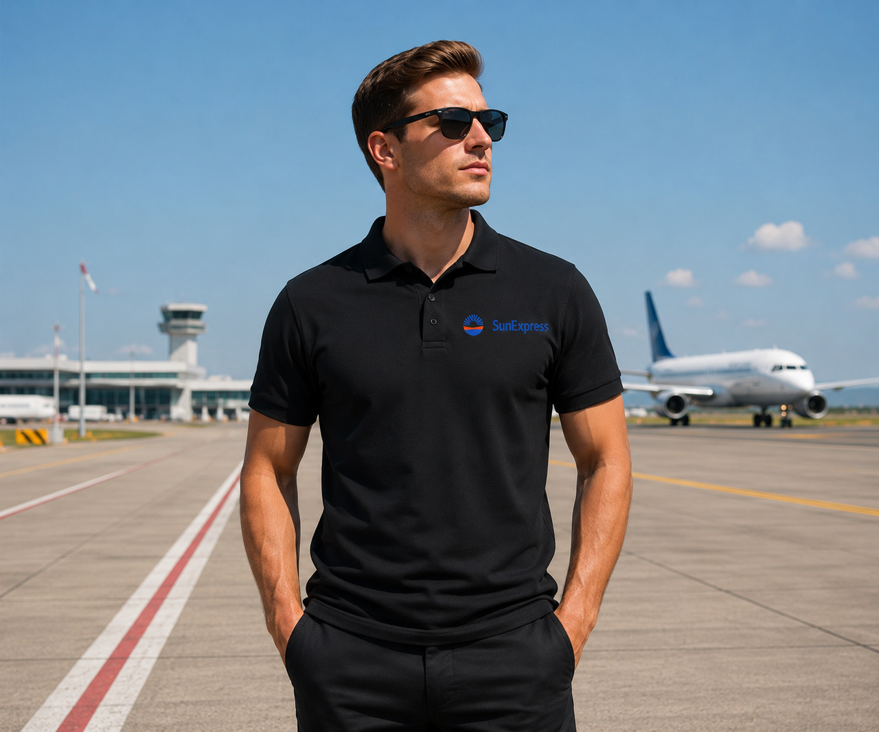 SUN EXPREESS AIRLINES POLO T-SHIRT