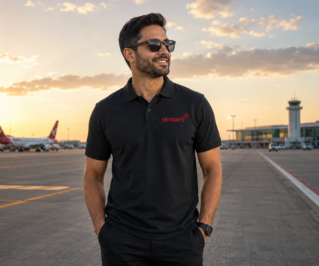 SKYWAYS AIRLINES POLO T-SHIRT
