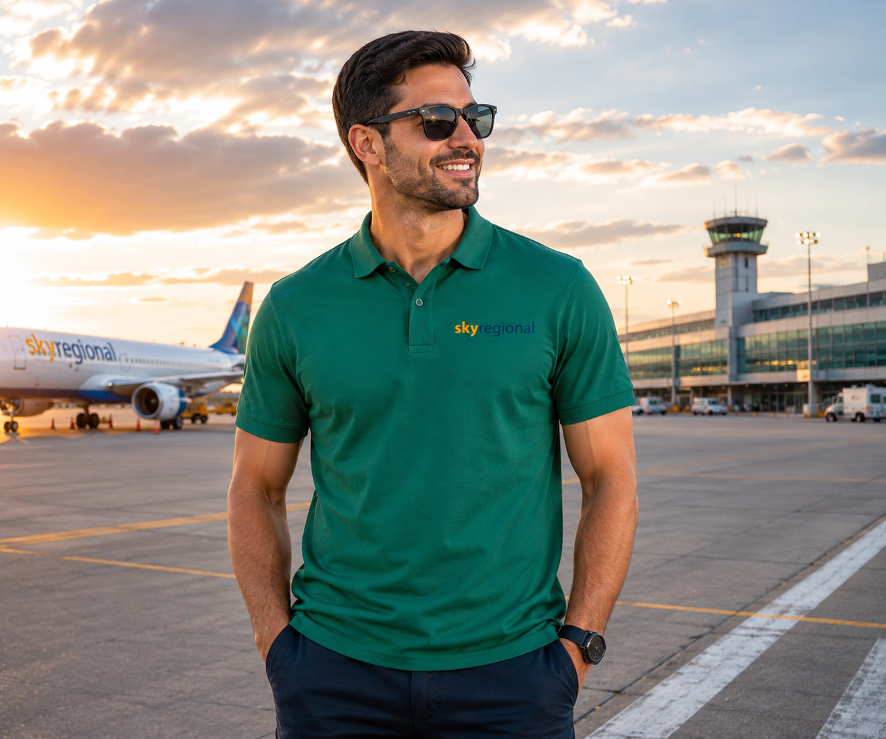 SKY REGINOAL AIRLINES POLO T-SHIRT